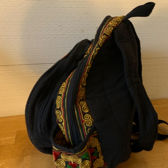 Colorful Embroidered Backpack by Expressions NYC. - Picture 5 of 13